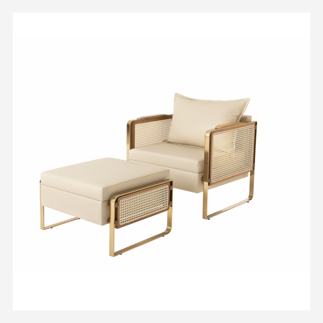 Ari Accent Chair & Ottoman