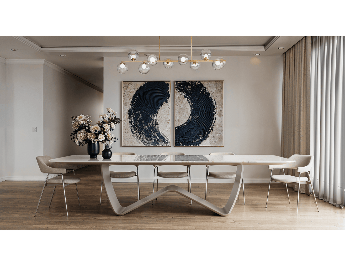Wave Dining Table - Luxus Maison