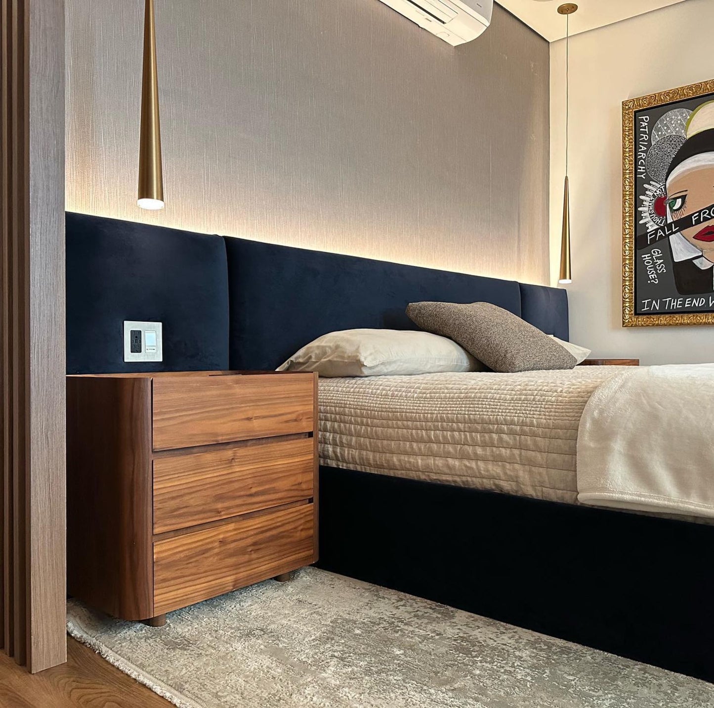 Paris Nightstand 3 Drawers