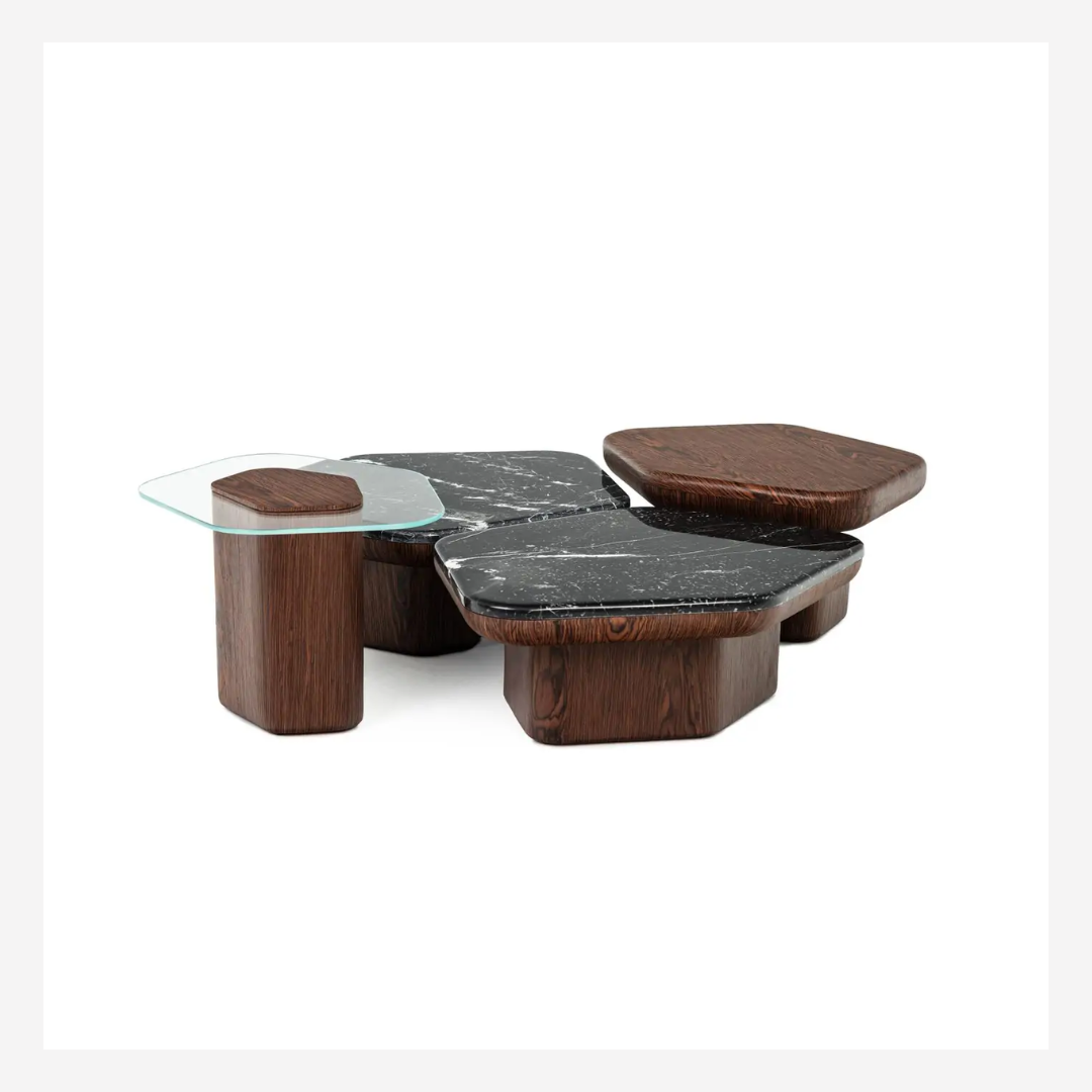 Vie Coffee Table, Side Table & Ottoman