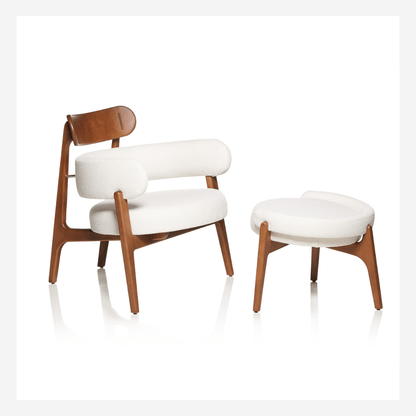 Lapa Accent Chair & Ottoman - Luxus Maison