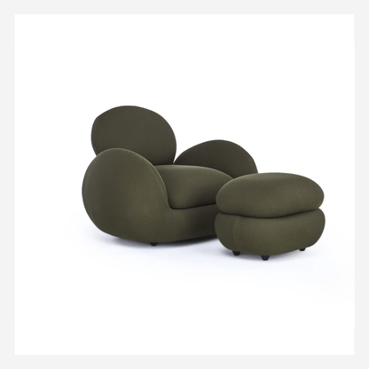 Orbe Accent Chair & Ottoman - Luxus Maison