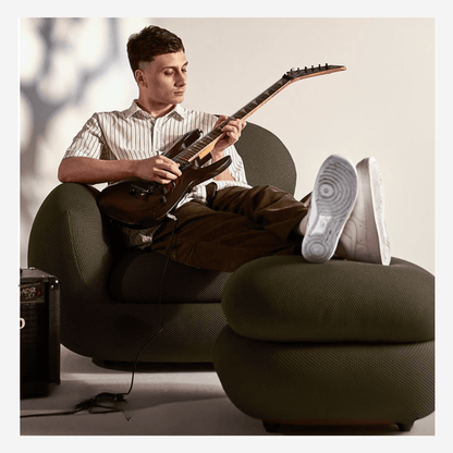 Orbe Accent Chair & Ottoman - Luxus Maison