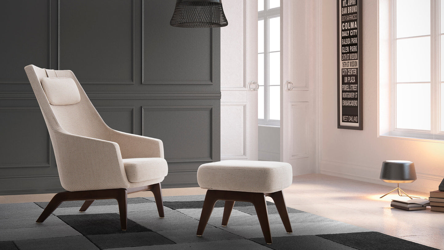 Avond Accent Chair & Ottoman