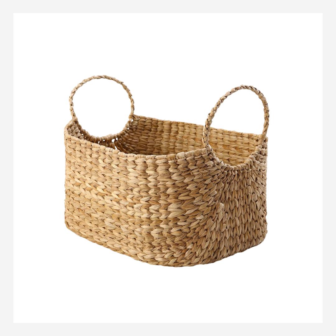 Multi-purpose woven canvas basket L