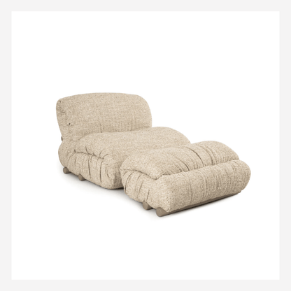 Pli Accent Chair & Ottoman - LUXUS MAISON
