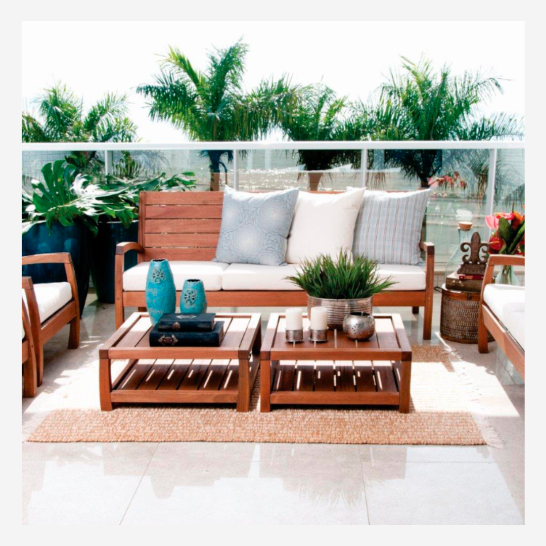 Vila Rica Indoor & Outdoor Puff, Coffee and Side Table